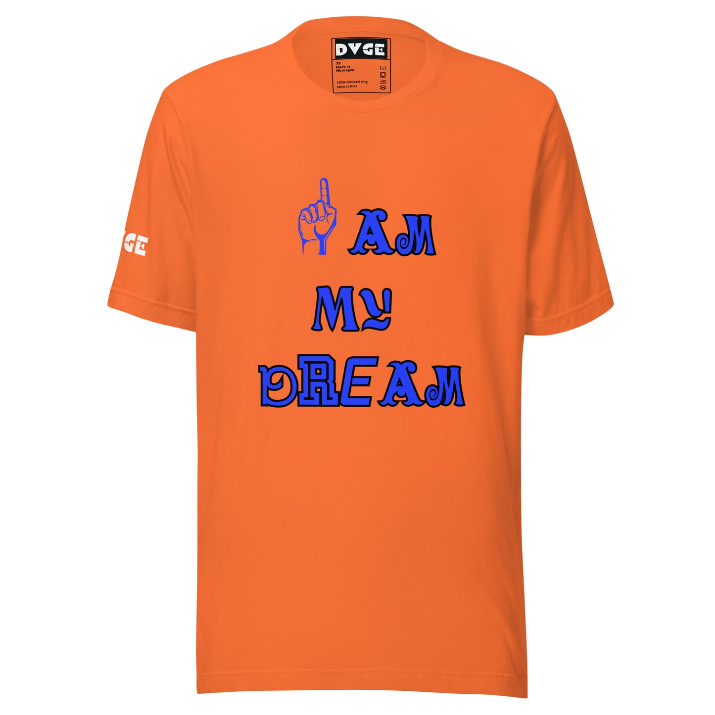 I AM My Dream Lyrics Series Unisex Tee (Orange & Heather Gray)