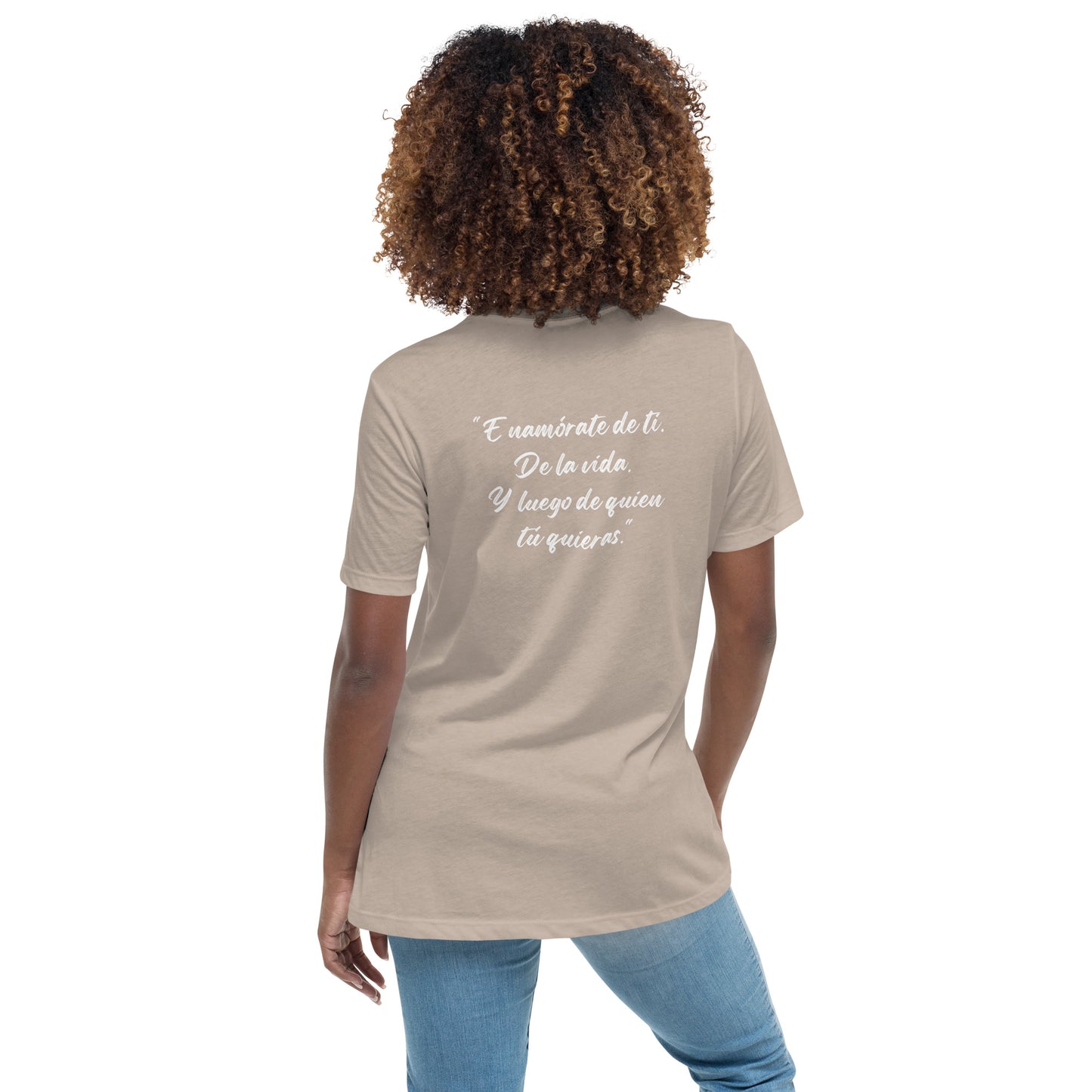 Frida Enamórate de ti Women's Tee (Black, Pink & Tan)